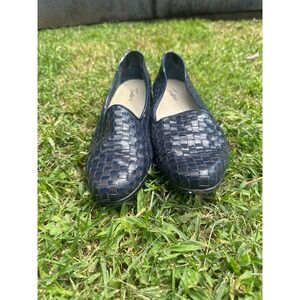 Trotters Woven‎ Leather Slip On Loafers Women's 9.5 Comfort Walking Shoes